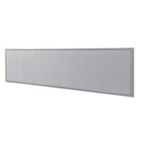 Bisley Scheidingswand Quattro desk basic Lichtgrijs Zilver 1.600 x 350 mm