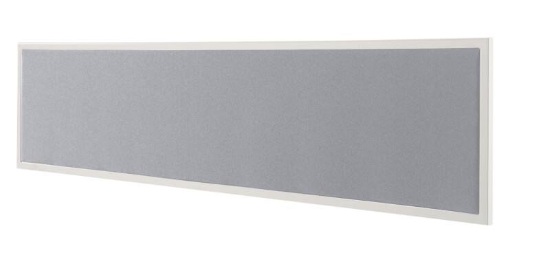 Séparation acoustique Bisley Quattro desk basic Gris clair, blanc 180 x 35 cm