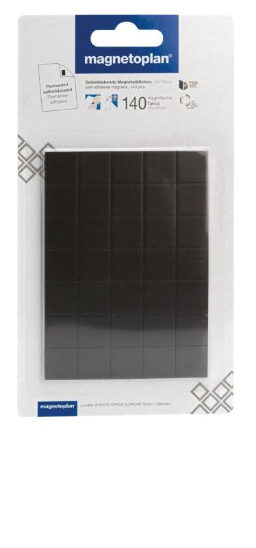 Plaquette magnétique magnetoplan Magnétique 1,5 x 1,5 cm Noir 15501 1 Feuille de 140 Unités 