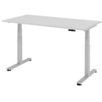 Bureau assis-debout Hacmerbacher Egonomic Aktiv XDSM 16/5/S Gris clair 160 x 80 x 63,5 cm