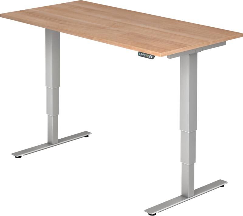 Bureau assis-debout Hacmerbacher Egonomic Aktiv XDSM 16/N/S Imitation noyer 160 x 80 x 63,5 cm