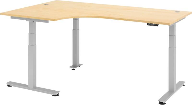 Bureau assis-debout Hacmerbacher Ergonomic Aktiv XDSM 82/3/S Imitation érable 200 x 120 x 63,5 cm