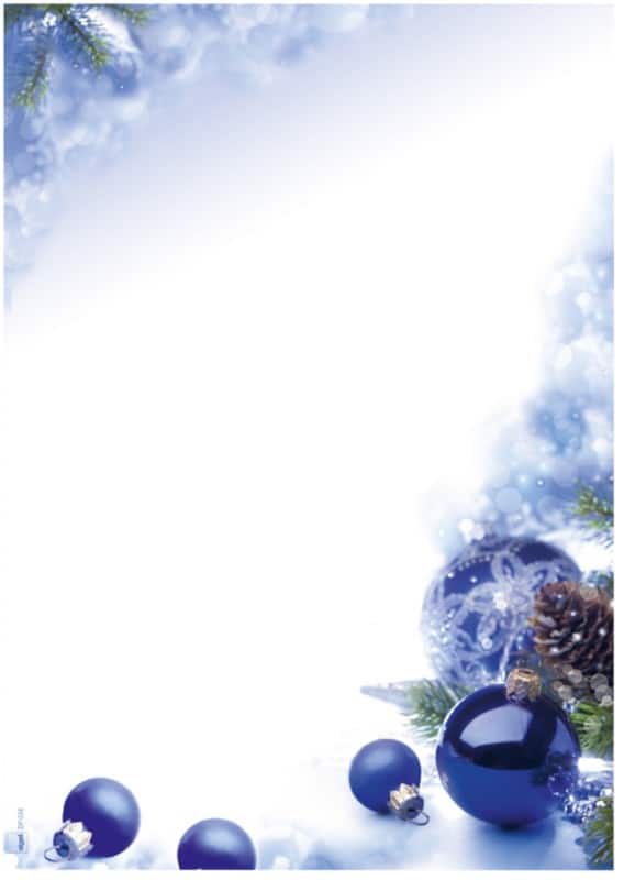 Papier à lettre de Noël Sigel Blue Harmony 90 g/m² A4 Blanc, bleu 100 Feuilles