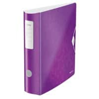 Classeur à levier Leitz 180° Active WOW A4 82 mm Violet 2 anneaux 1106 Polyfoam Portrait Recyclé 60%