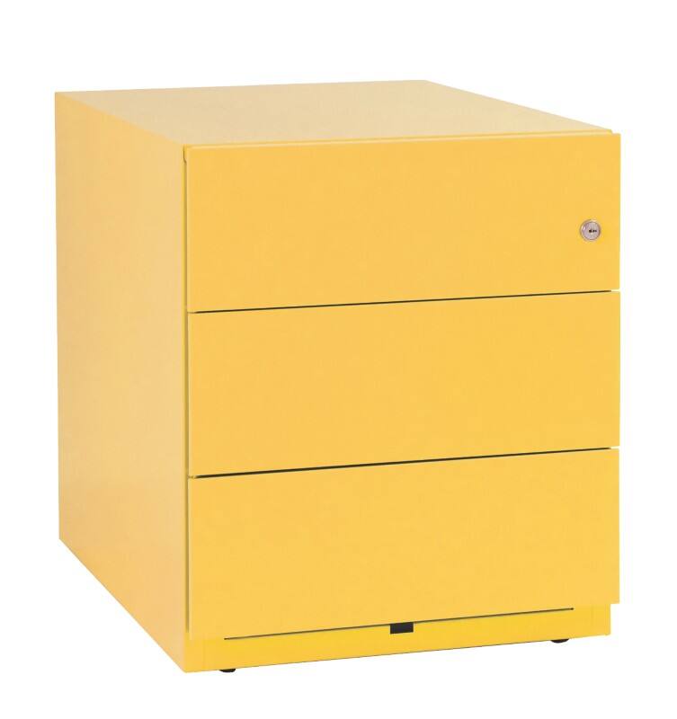 Module à tiroirs Bisley Note 3 Tiroirs tiroirs 420 x 565 x 495 mm Jaune