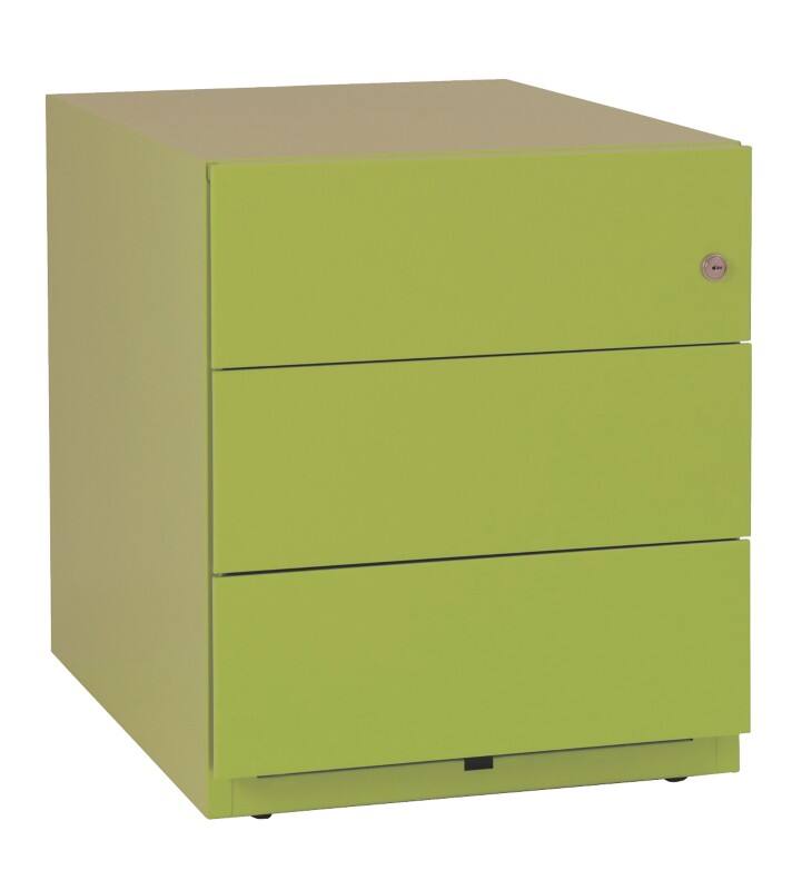 Module à tiroirs Bisley Note 3 Tiroirs tiroirs 420 x 565 x 495 mm Vert
