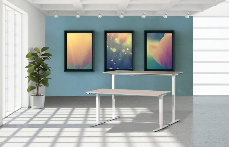 Schaffenburg Lectro Basic Zit-sta-bureau Eiken T-Voet 1.600 (B) x 800 (D) x 710 (H) mm Melamine