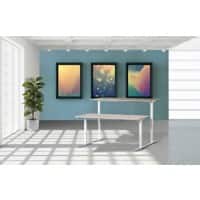 Bureau assis-debout Schaffenburg Lectro Basic Hauteur ajustable électriquement Chêne T-Pied 1600 (l) x 800 (p) x 710 (H) mm Mélamine