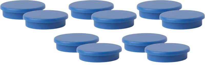 Viking Whiteboard-magneten Blauw 2 kg draagkracht 30 mm 10 Stuks