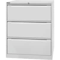 Armoire de classement Bisley Acier 3 Tiroirs Verrouillable 800 x 622 x 1016 mm Gris clair