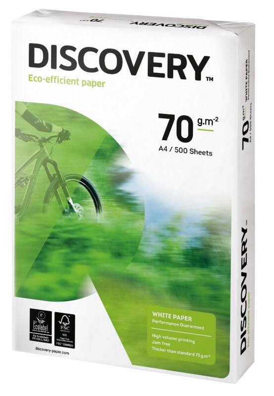 Papier imprimante Eco-efficient A4 Discovery Blanc 70 g/m² Lisse 500 Feuilles