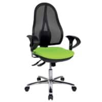 Siège de bureau Open Point SY Deluxe TOPSTAR Mécanisme synchrone Filet, Tissu Accoudoirs 2D Vert 110 kg