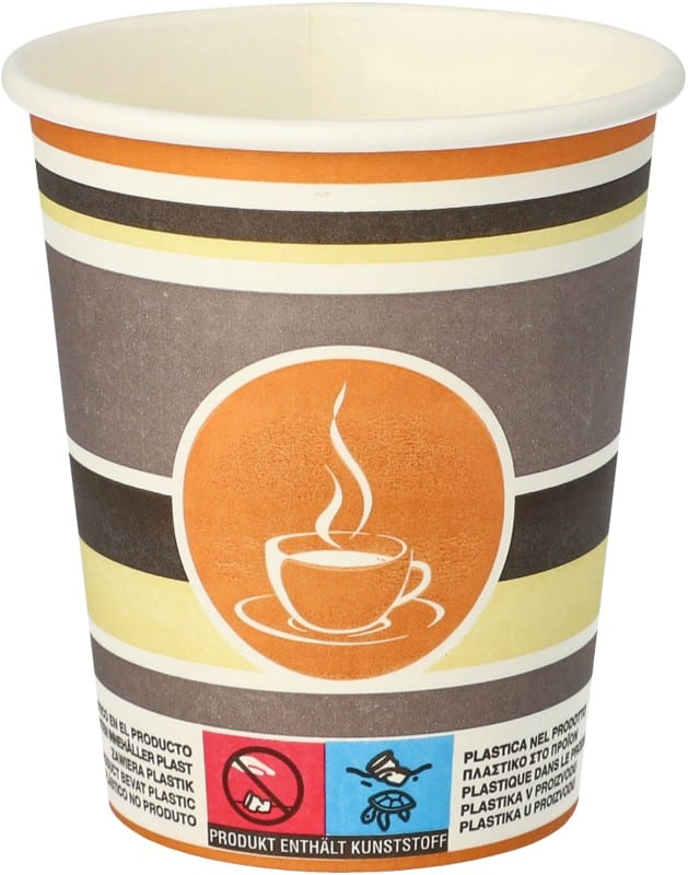 Gobelets jetables PAPSTAR Jetables Carton 200 ml 80 mm Assortiment 50 unités