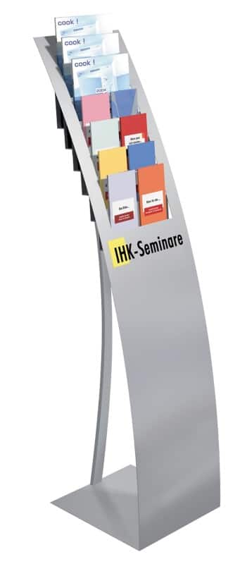 Porte-brochures Kerkmann Varia A4 Argenté 6509 320 (L) x 340 (P) x 1320 (H) mm
