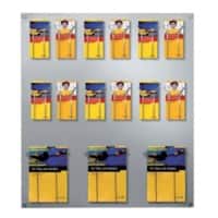 Porte-brochures mural Focus A4 Kerkmann Montage mural Argenté 6201 75 x 6,5 x 100 cm