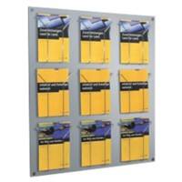 Porte-brochures mural Focus A4 Kerkmann Montage mural Argenté 6204 75 x 6,5 x 100 cm