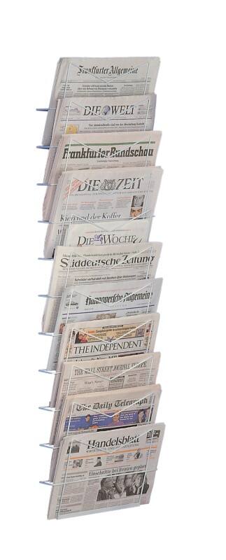 Kerkmann Folderhouder Wandmontage Grijs 6504 40 x 12,7 x 140 cm 6504