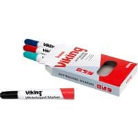 Viking WBM2.5 Whiteboardmarker Medium Ronde Punt Kleurenassortiment 4 Stuks