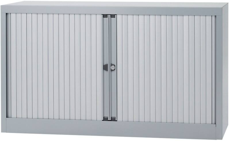 Bisley Roldeurkast Kunststof, metaal 1 Plank Afsluitbaar 1.200 x 430 x 695 mm Grijs