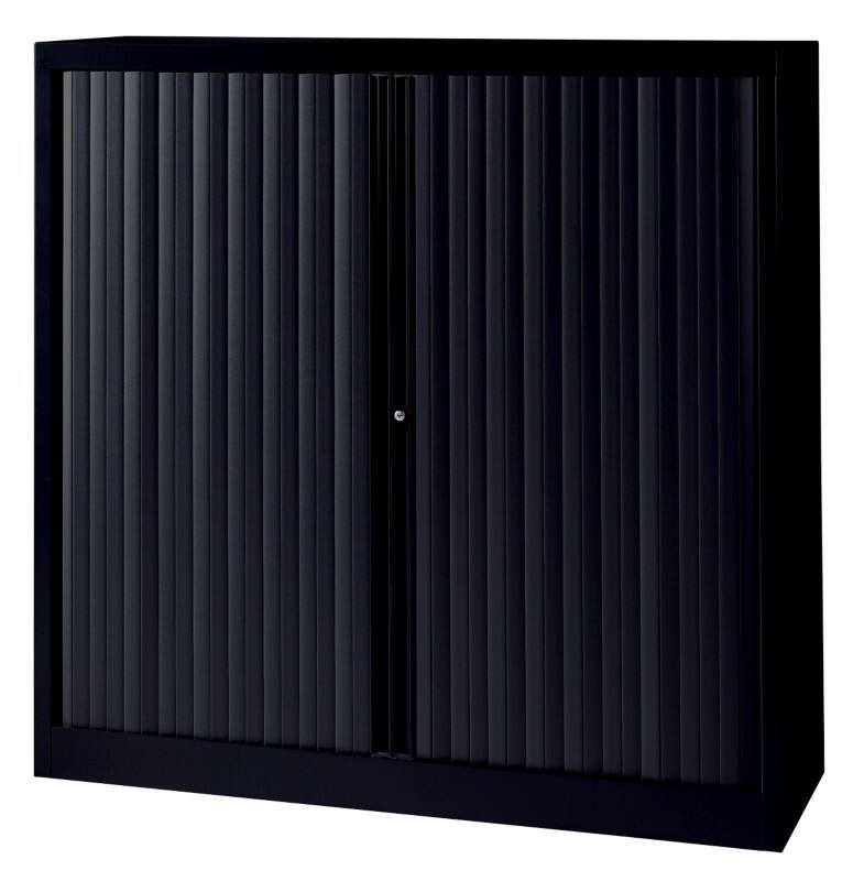 Armoire à portes coulissantes Bisley 2 Étagères Verrouillable 1200 x 430 x 1181 mm Noir