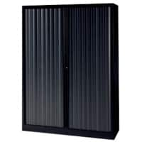 Armoire basse à portes rideaux Bisley EuroTambours Plus Noir 1200 x 430 x 1637 mm