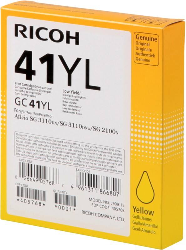 Ricoh GC-41YL Originele tonercartridge RIC22087