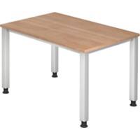 Hammerbacher Q Series Hoogteverstelbaar Bureau Rechthoekig Walnoot 4 voeten 1.200 (B) x 685 (H) mm Hout
