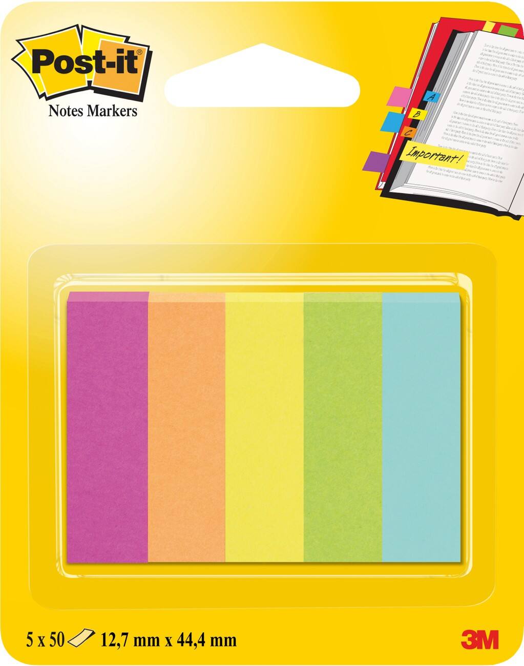 Index Post-it Assortiment 15 x 50 mm 50 x 5 unités