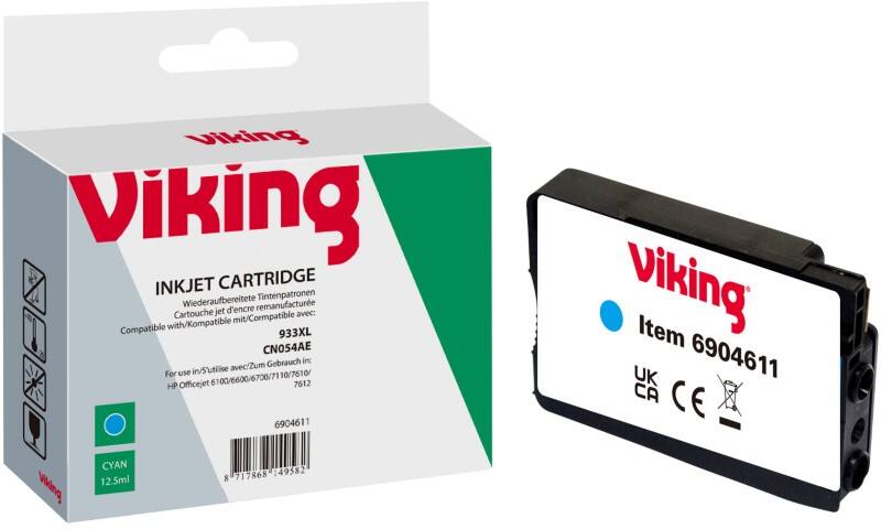 Viking 933XL compatibele HP inktcartridge CN054E cyaan