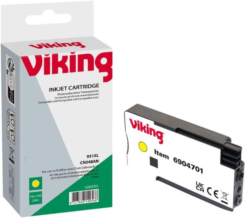 Cartouche jet d'encre Viking 951XL Compatible HP CN048AE Jaune