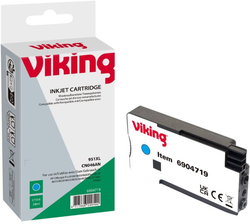 Cartouche jet d'encre Viking 951XL Compatible HP CN046AE Cyan