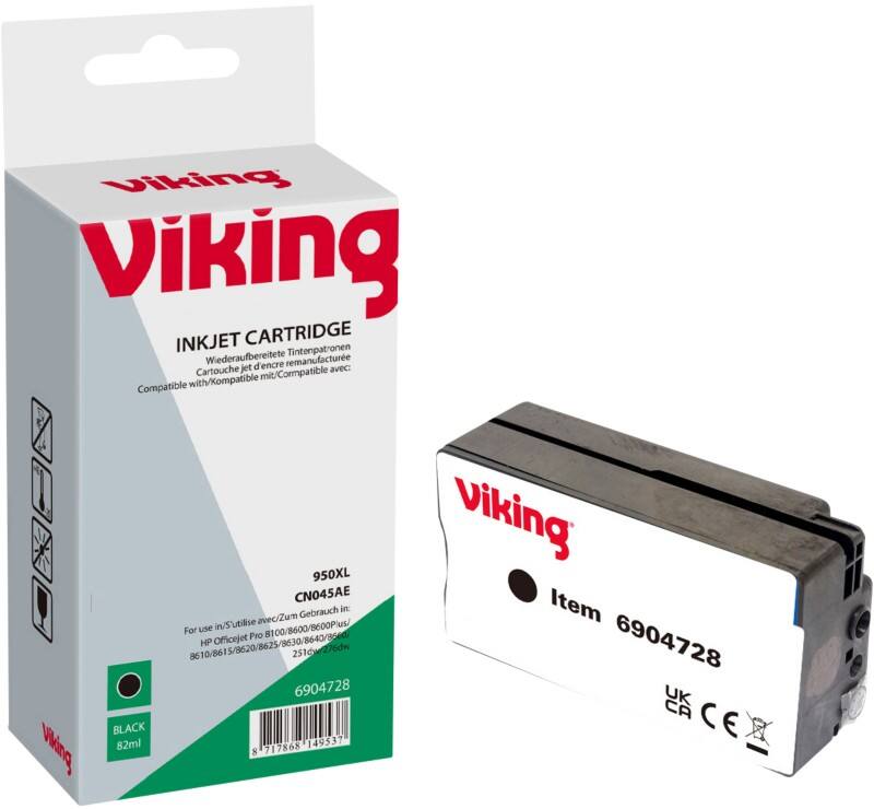 Cartouche jet d'encre Viking 950XL Compatible HP CN045AE Noir