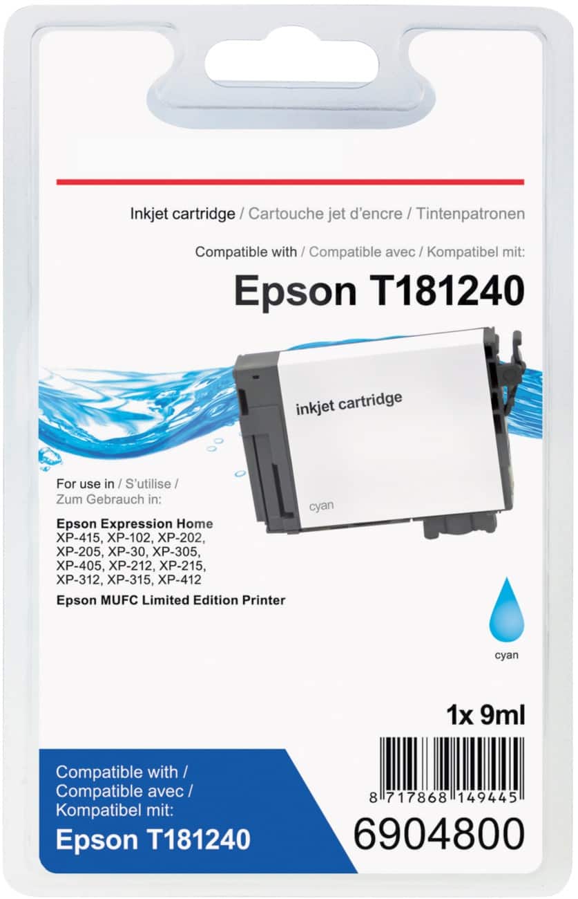Office Depot Compatibel Epson 18XL Inktcartridge T181240 Cyaan