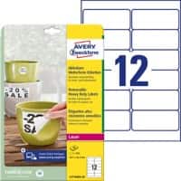 Avery Weerbestendige labels L4776REV-20 Klevend A4 Wit 99,1 x 42,3 mm 20 Vellen à 12 Etiketten