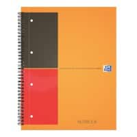 OXFORD International Notitieboek A4 Gelinieerd Spiraal gebonden Glanzend plastic gecoat karton Kleurenassortiment Geperforeerd 160 Pagina's 5 Stuks à 80 Vellen