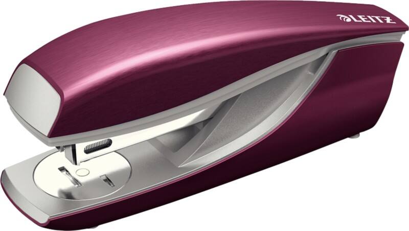 Leitz NeXXt Style Nietmachine 5562 Halve strip 30 Vellen Rood 24/6, 26/6 Kunststof, metaal