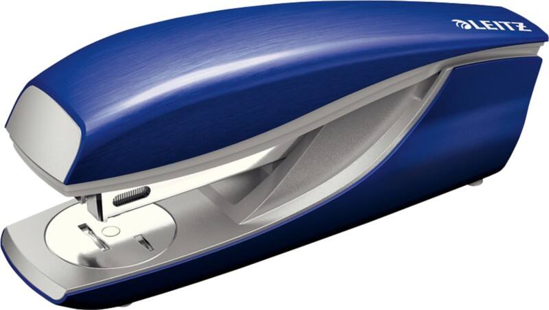 Leitz NeXXt Style Nietmachine 5562 Halve strip 30 Vellen Blauw 24/6, 26/6 Kunststof, metaal