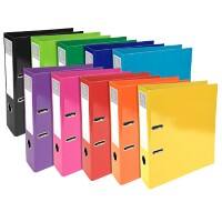 Classeur à levier Exacompta IDERAMA A4 70 mm Assortiment 2 anneaux 53629E Carton laminé Brillant Portrait 10 Unités