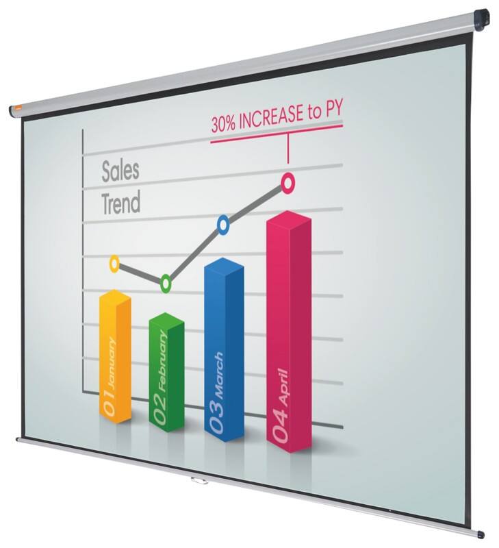 Écran de projection mural Nobo Blanc 1902394W format 16:10 240 x 160 cm