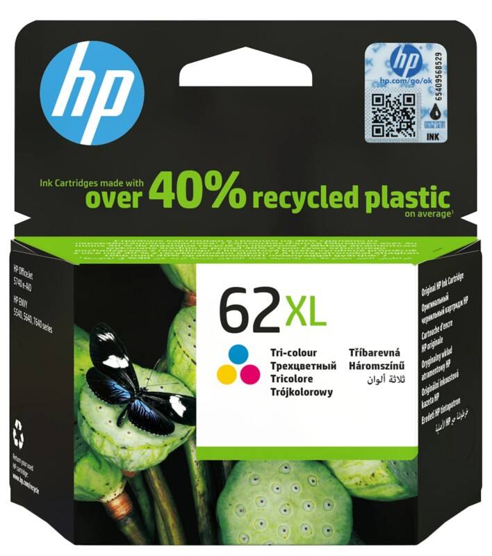 HP 62XL originele inktcartridge C2P07AE cyaan, magenta, geel