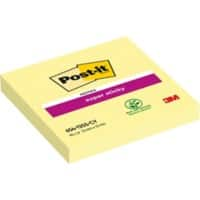 Post-it Super Sticky Notes 76 x 76 mm Geel Vierkant Blanco 90 Vellen