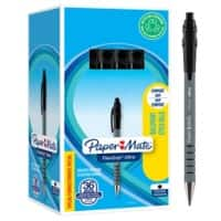 Stylo-bille Papermate Flexgrip Ultra Noir Rétractable 1 mm 30 + 6 gratuits