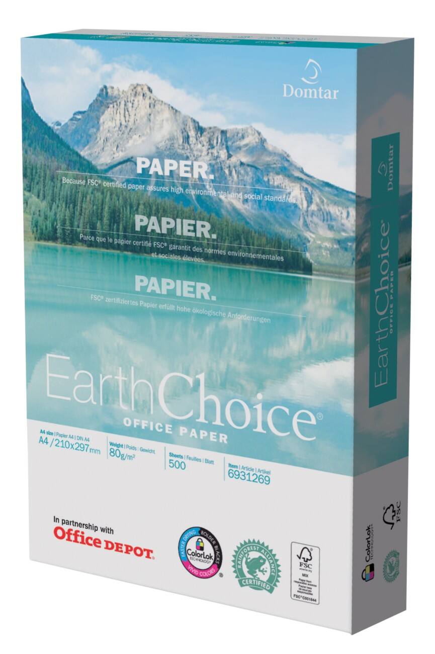 Papier Office Depot Earth Choice A3 80 g/m² Blanc 500 Feuilles
