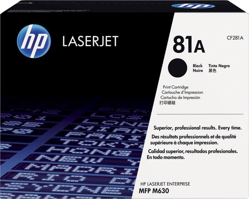 Toner HP 81A D'origine CF281A Noir