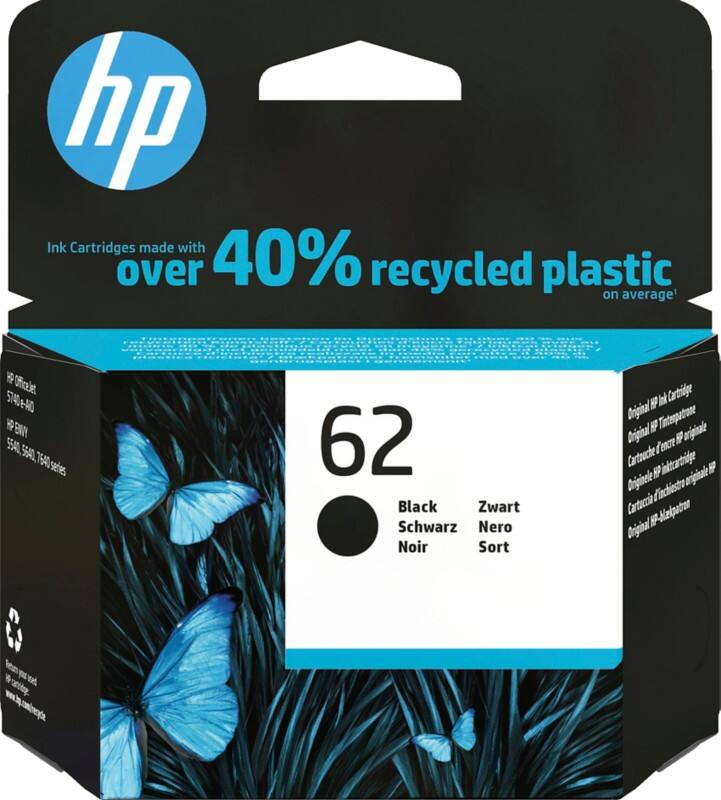 HP 62 originele inktcartridge C2P04AE zwart