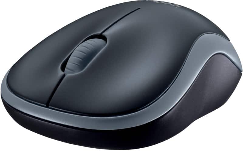 Logitech M185 Muis Draadloos Grijs, zwart Geschikt voor linkshandigen