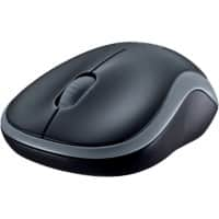 Logitech Draadloze Ergonomische Muis M185 Optisch voor Rechts- en Linkshandige gebruikers USB-A Nano ontvanger Grijs