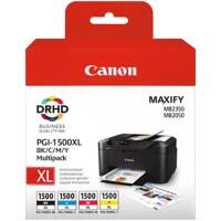Canon PGI-1500XLBK/C/M/Y Origineel Inktcartridge Zwart, cyaan, magenta, geel Multipak  4 Stuks
