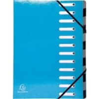 Trieur Exacompta Iderama A4 Turquoise Carton pressé 24,5 (l) x 32 (h) cm