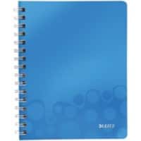 Leitz WOW Notitieboek met ruitjespapier/grafiekpapier Blauw Geruit A5